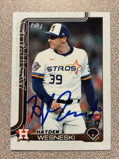Hayden Wesneski autograph in the Astros A to Z collection