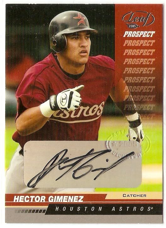 Hector Gimenez autograph in the Astros A to Z collection
