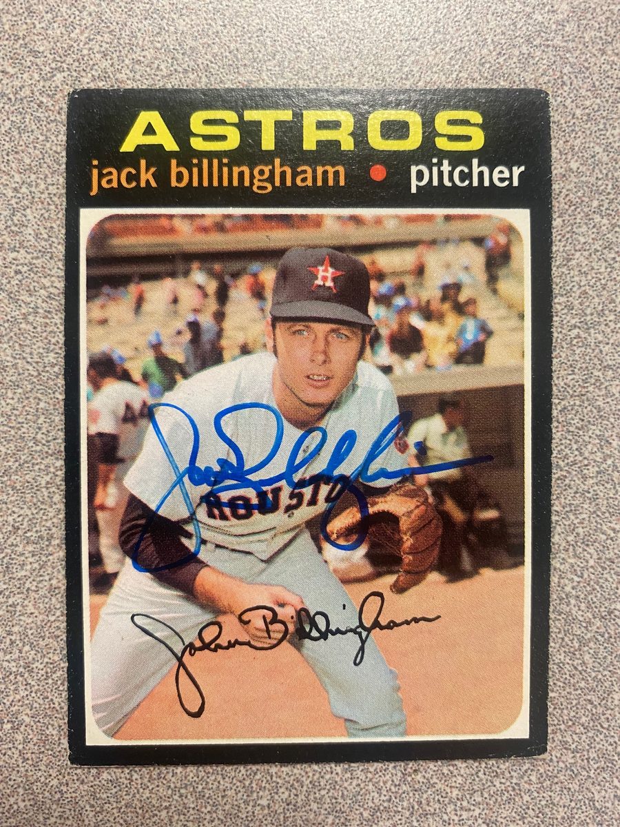 Jack Billingham autograph in the Astros A to Z collection