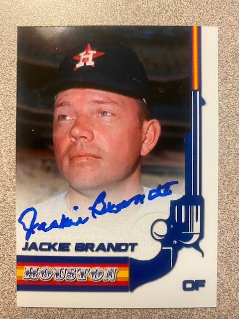 Jackie Brandt autograph in the Astros A to Z collection