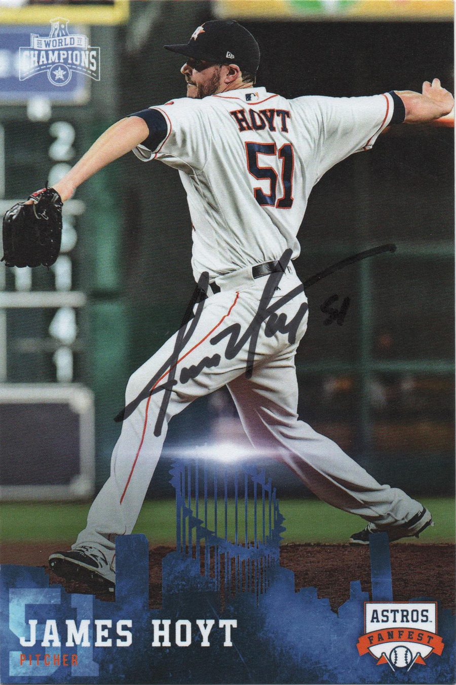 James Hoyt autograph in the Astros A to Z collection