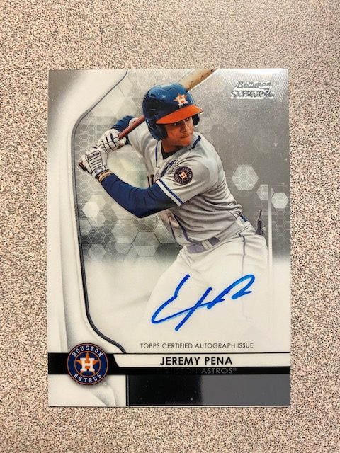 Jeremy Pena autograph in the Astros A to Z collection