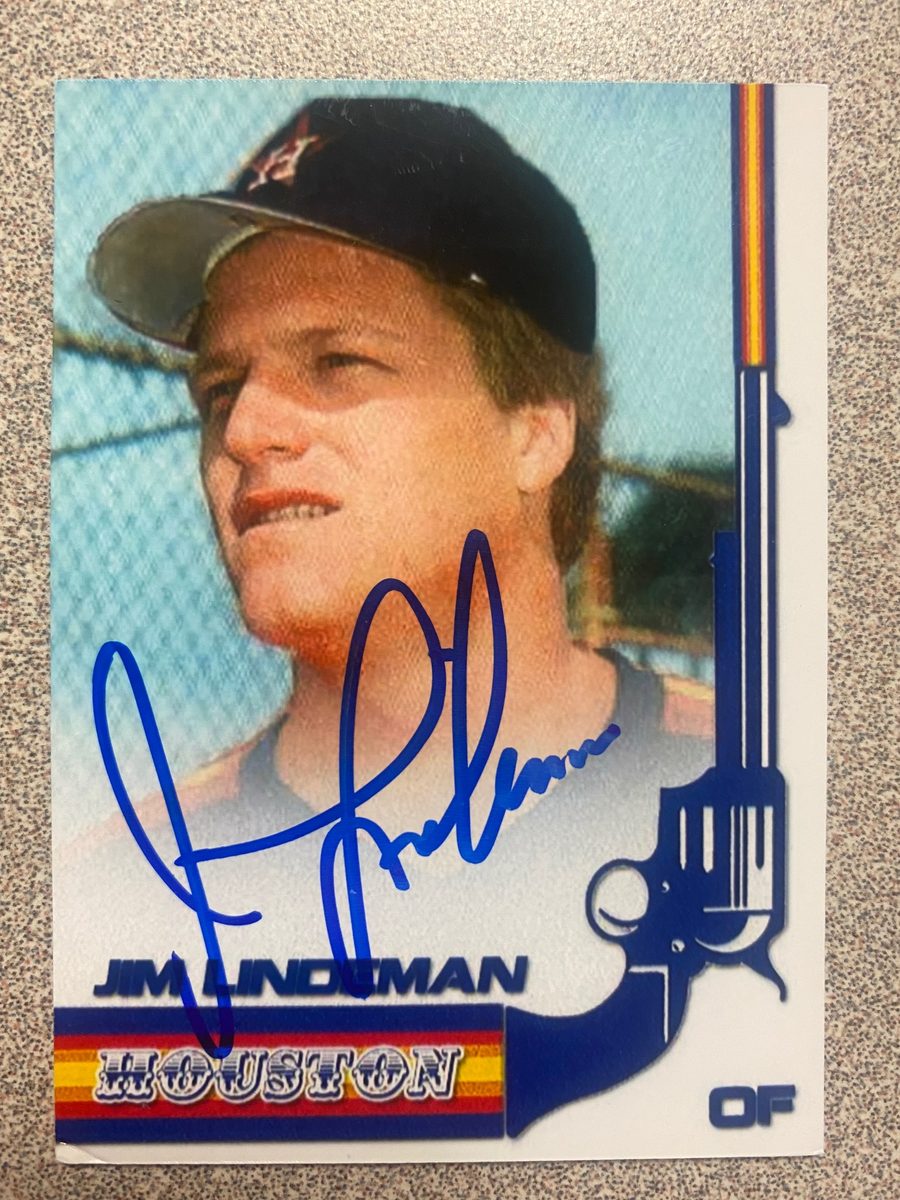 Jim Lindeman autograph in the Astros A to Z collection