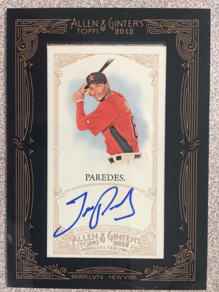 Jimmy Paredes autograph in the Astros A to Z collection
