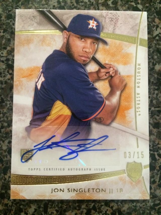 Jon Singleton autograph in the Astros A to Z collection