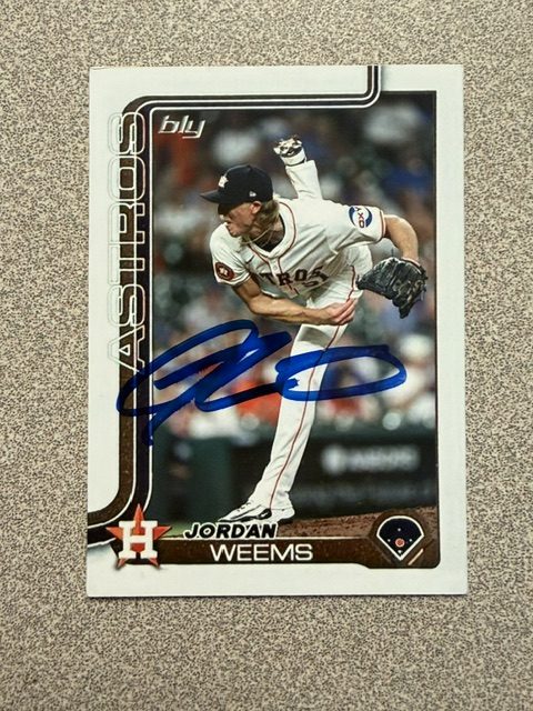 Jordan Weems autograph in the Astros A to Z collection