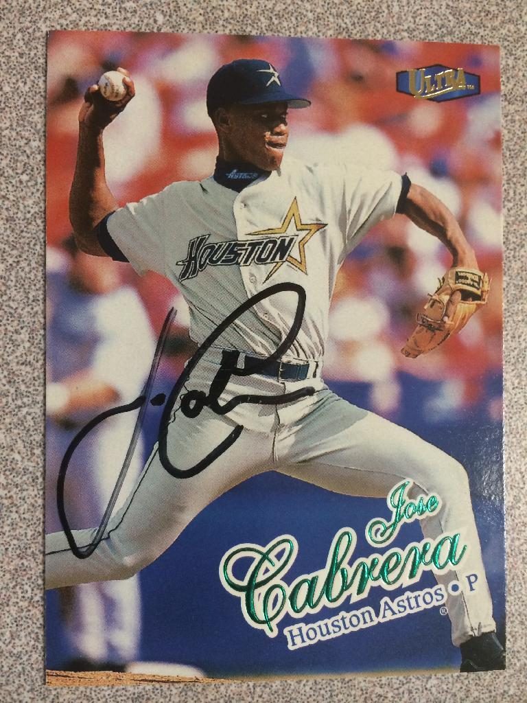 Jose Cabrera autograph in the Astros A to Z collection