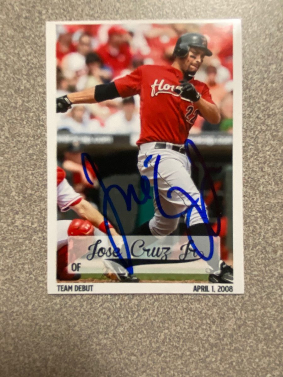 Jose Cruz, Jr autograph in the Astros A to Z collection