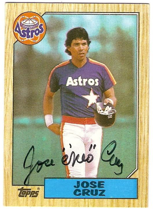 Jose Cruz autograph in the Astros A to Z collection