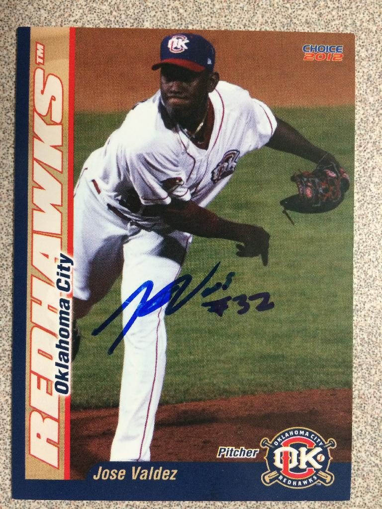 Jose Valdez autograph in the Astros A to Z collection