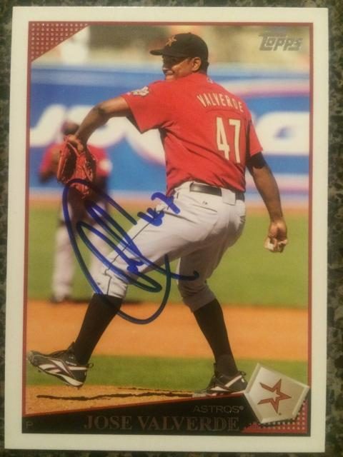 Jose Valverde autograph in the Astros A to Z collection