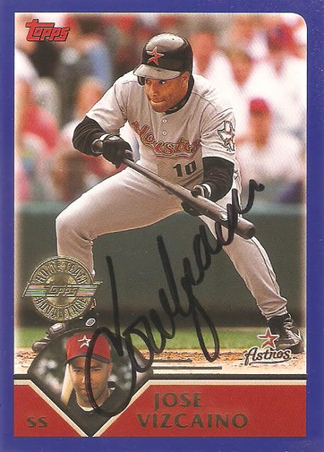 Jose Vizcaino autograph in the Astros A to Z collection