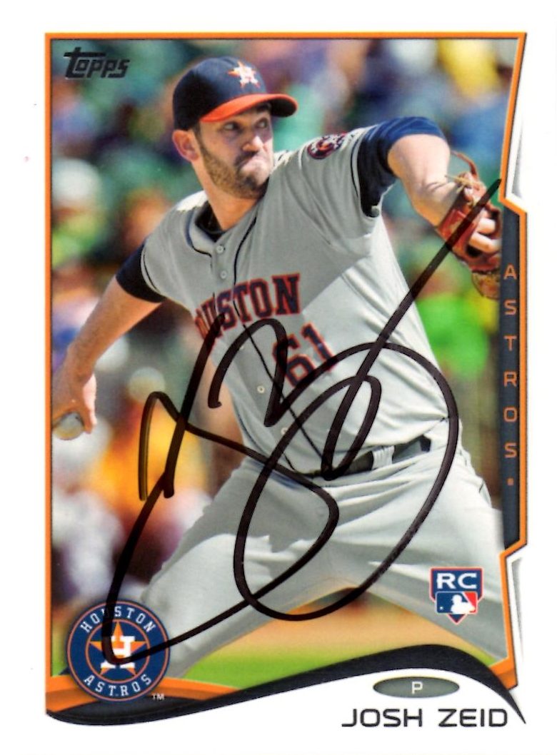 Josh Zeid autograph in the Astros A to Z collection