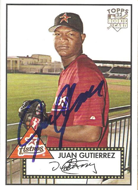 Juan Gutierrez autograph in the Astros A to Z collection