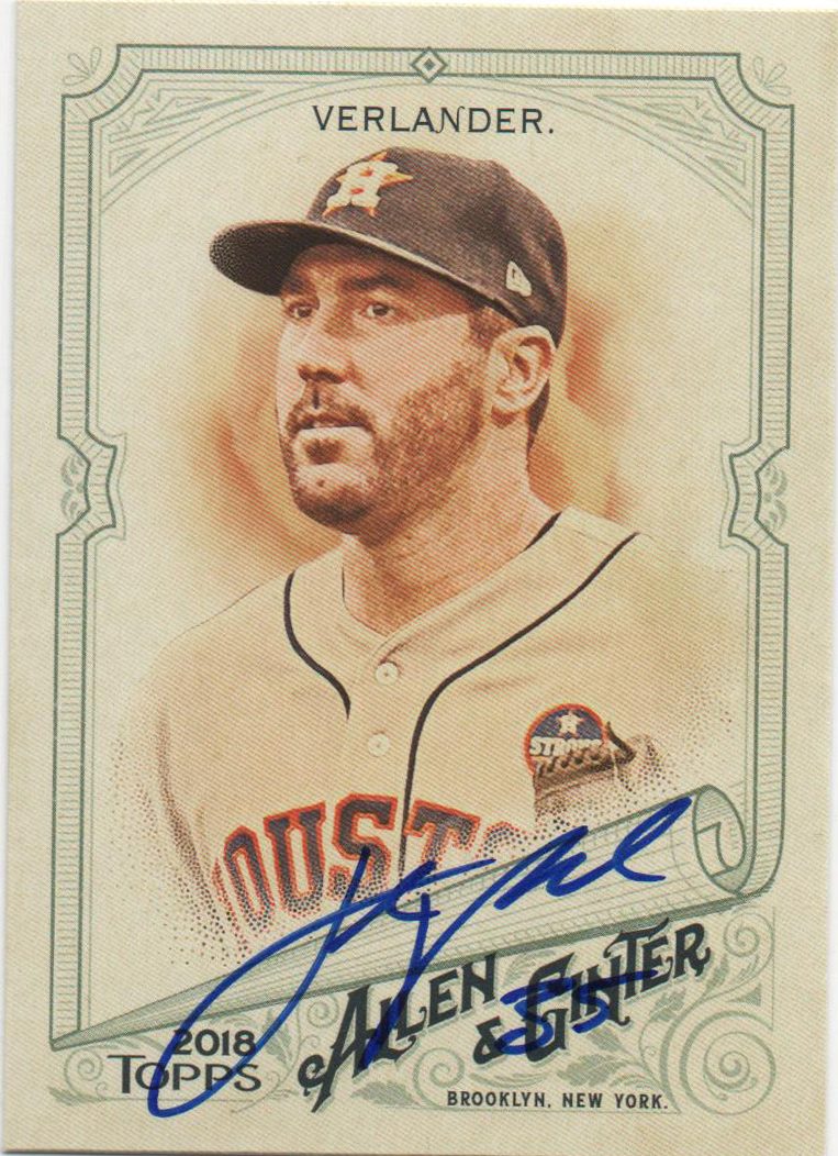 Justin Verlander autograph in the Astros A to Z collection