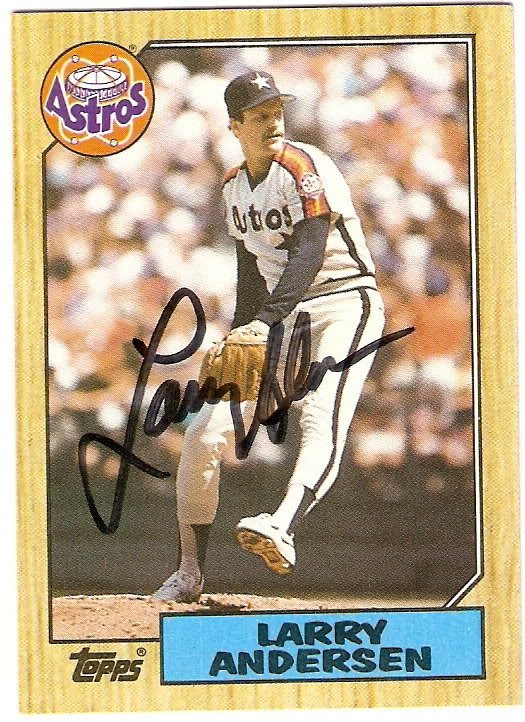 Larry Andersen autograph in the Astros A to Z collection