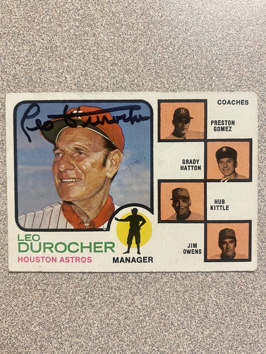Leo Durocher autograph in the Astros A to Z collection