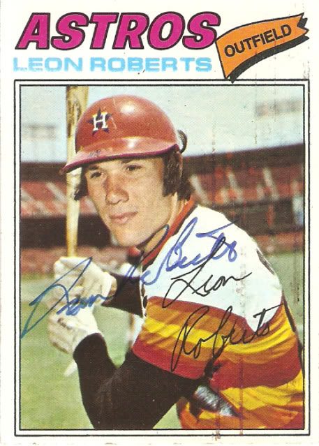 Leon Roberts autograph in the Astros A to Z collection