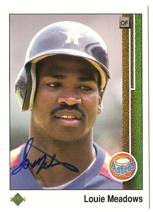 Louie Meadows autograph in the Astros A to Z collection