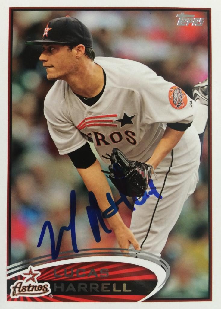 Lucas Harrell autograph in the Astros A to Z collection