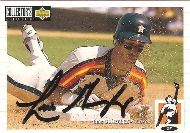 Luis Gonzalez autograph in the Astros A to Z collection