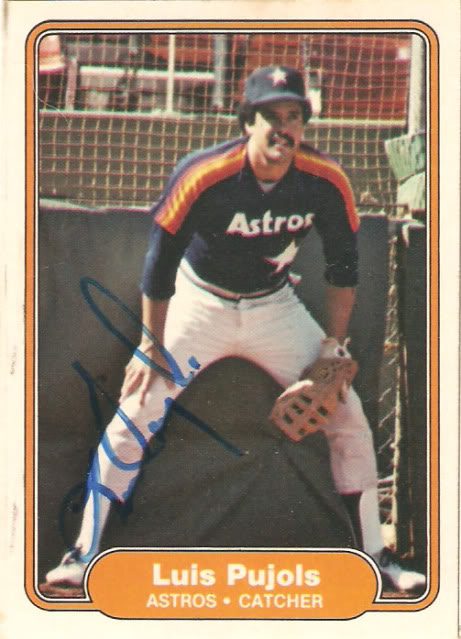 Luis Pujols autograph in the Astros A to Z collection