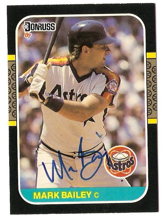 Mark Bailey autograph in the Astros A to Z collection