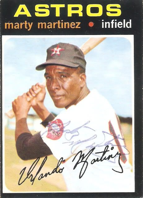 Marty Martinez autograph in the Astros A to Z collection