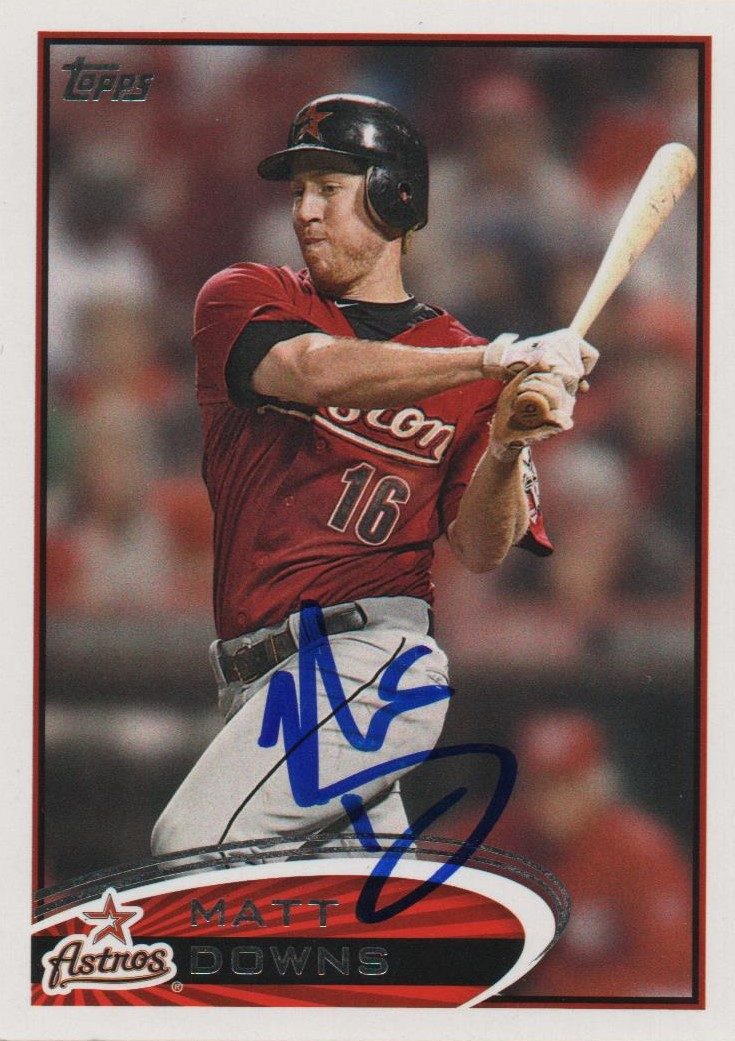 Matt Downs autograph in the Astros A to Z collection