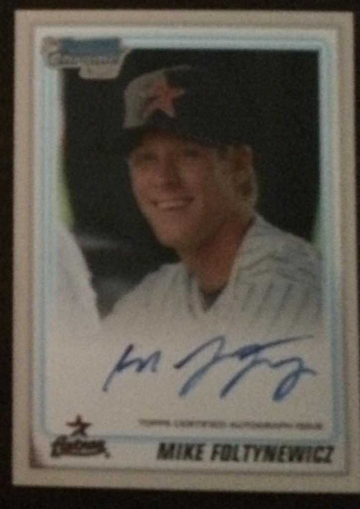 Mike Foltynewicz autograph in the Astros A to Z collection