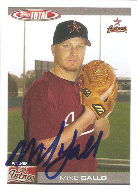 Mike Gallo autograph in the Astros A to Z collection