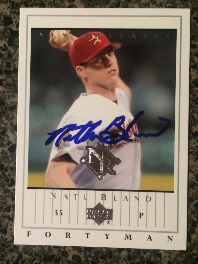 Nate Bland autograph in the Astros A to Z collection