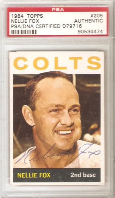 Nellie Fox autograph in the Astros A to Z collection