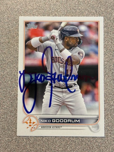Niko Goodrum autograph in the Astros A to Z collection