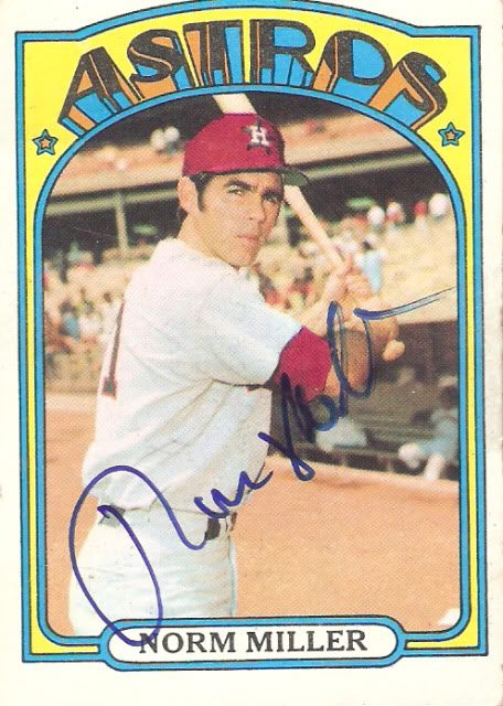 Norm Miller autograph in the Astros A to Z collection