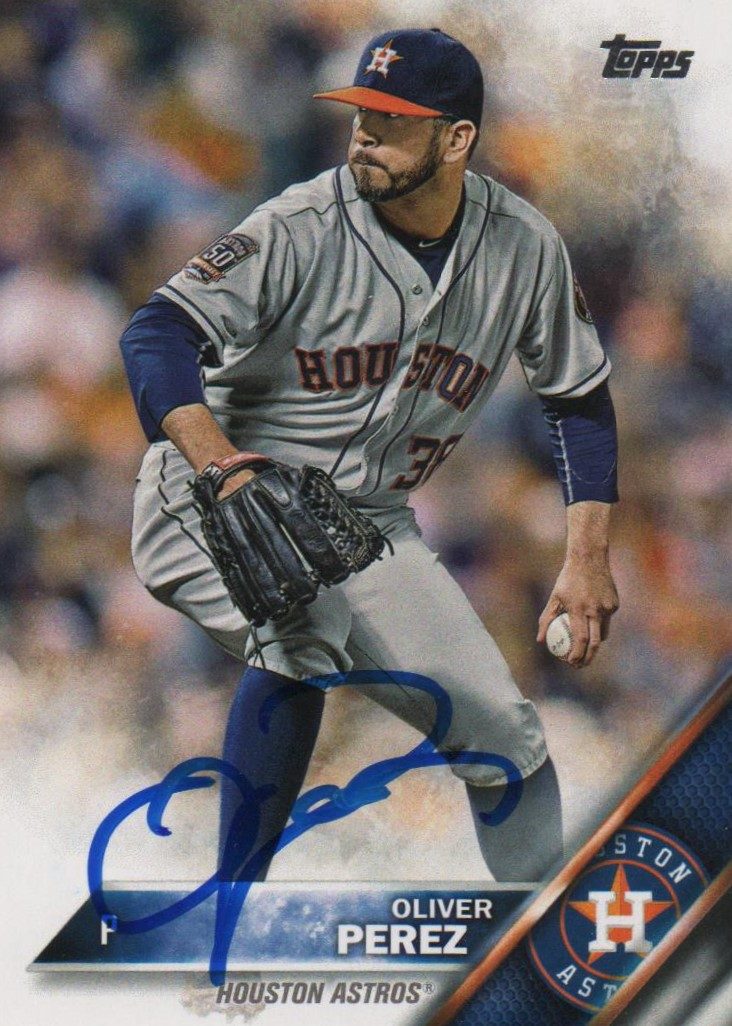 Oliver Perez autograph in the Astros A to Z collection