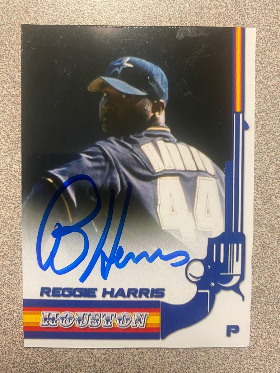 Reggie Harris autograph in the Astros A to Z collection