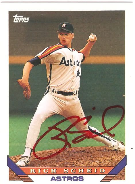 Rich Scheid autograph in the Astros A to Z collection