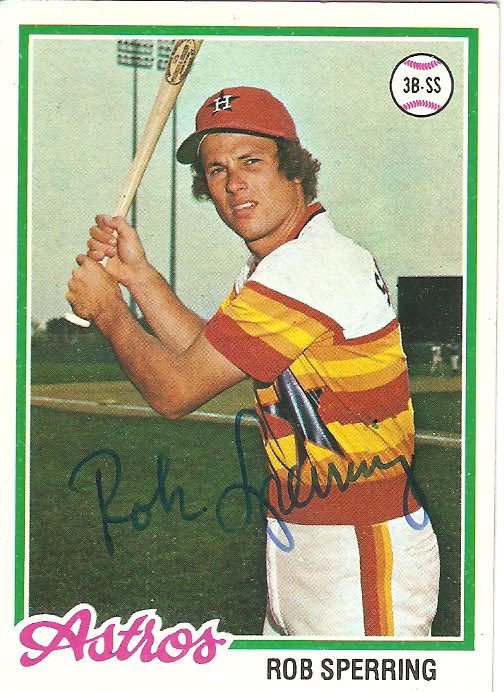 Rob Sperring autograph in the Astros A to Z collection