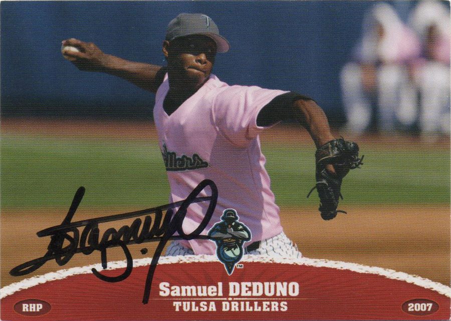 Samuel Deduno autograph in the Astros A to Z collection