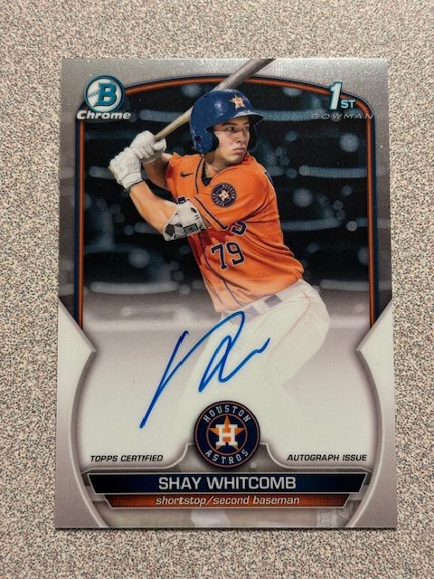 Shay Whitcomb autograph in the Astros A to Z collection
