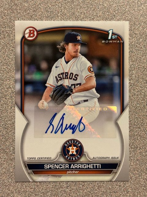 Spencer Arrighetti autograph in the Astros A to Z collection