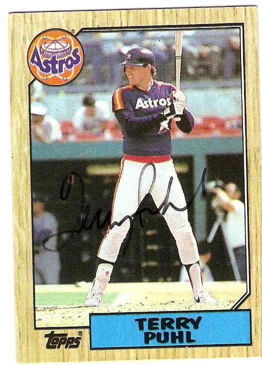 Terry Puhl autograph in the Astros A to Z collection