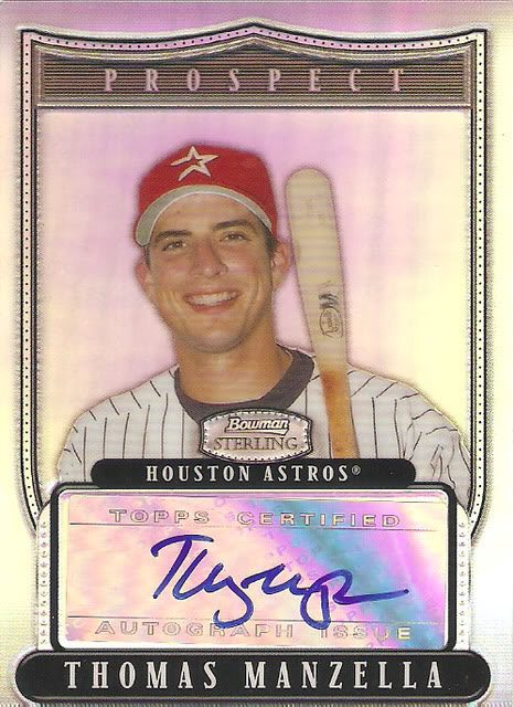 Thomas Manzella autograph in the Astros A to Z collection