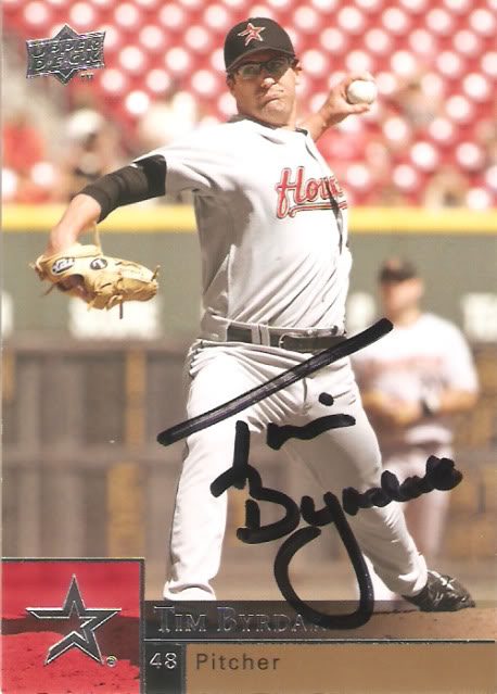 Tim Byrdak autograph in the Astros A to Z collection