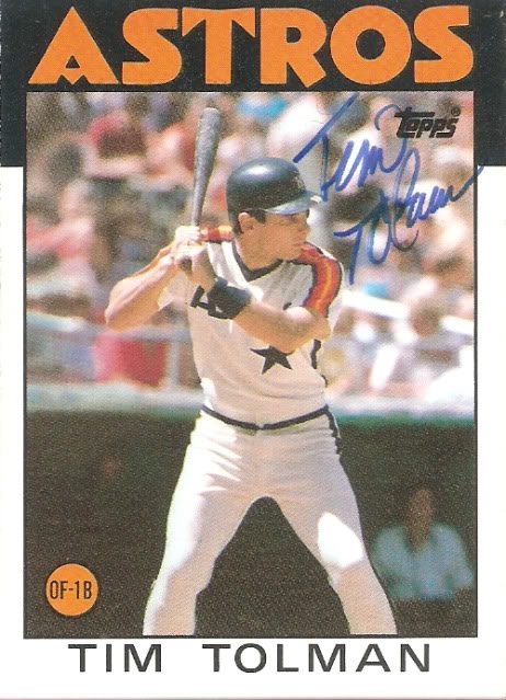 Tim Tolman autograph in the Astros A to Z collection
