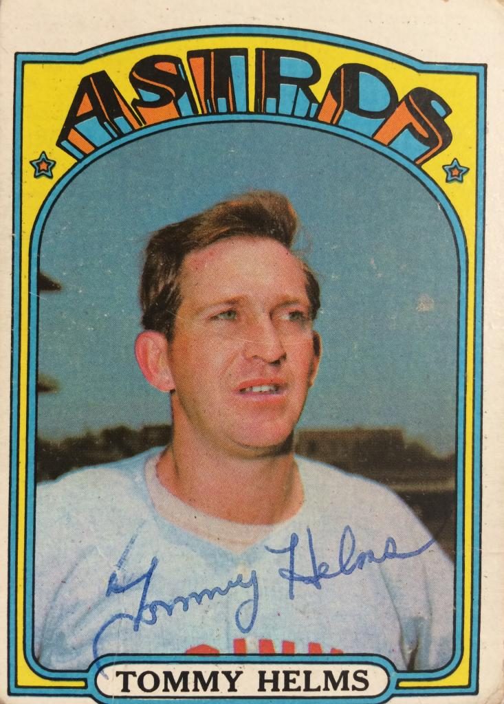 Tommy Helms autograph in the Astros A to Z collection