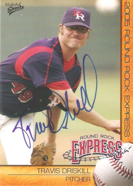 Travis Driskill autograph in the Astros A to Z collection