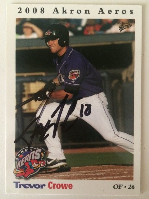 Trevor Crowe autograph in the Astros A to Z collection
