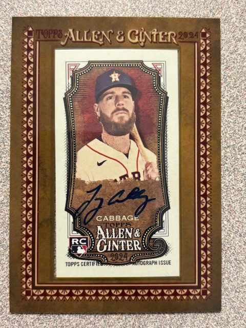 Trey Cabbage autograph in the Astros A to Z collection